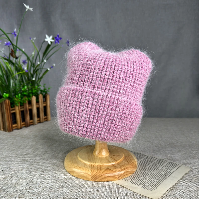 Cat's earsrabbit hair Versatile fashion solid color knitted hat Women's winter warm knitted hat
Cat's earsrabbit hair Versatile fashion solid color knitted hat Women's winter warm knitted hat