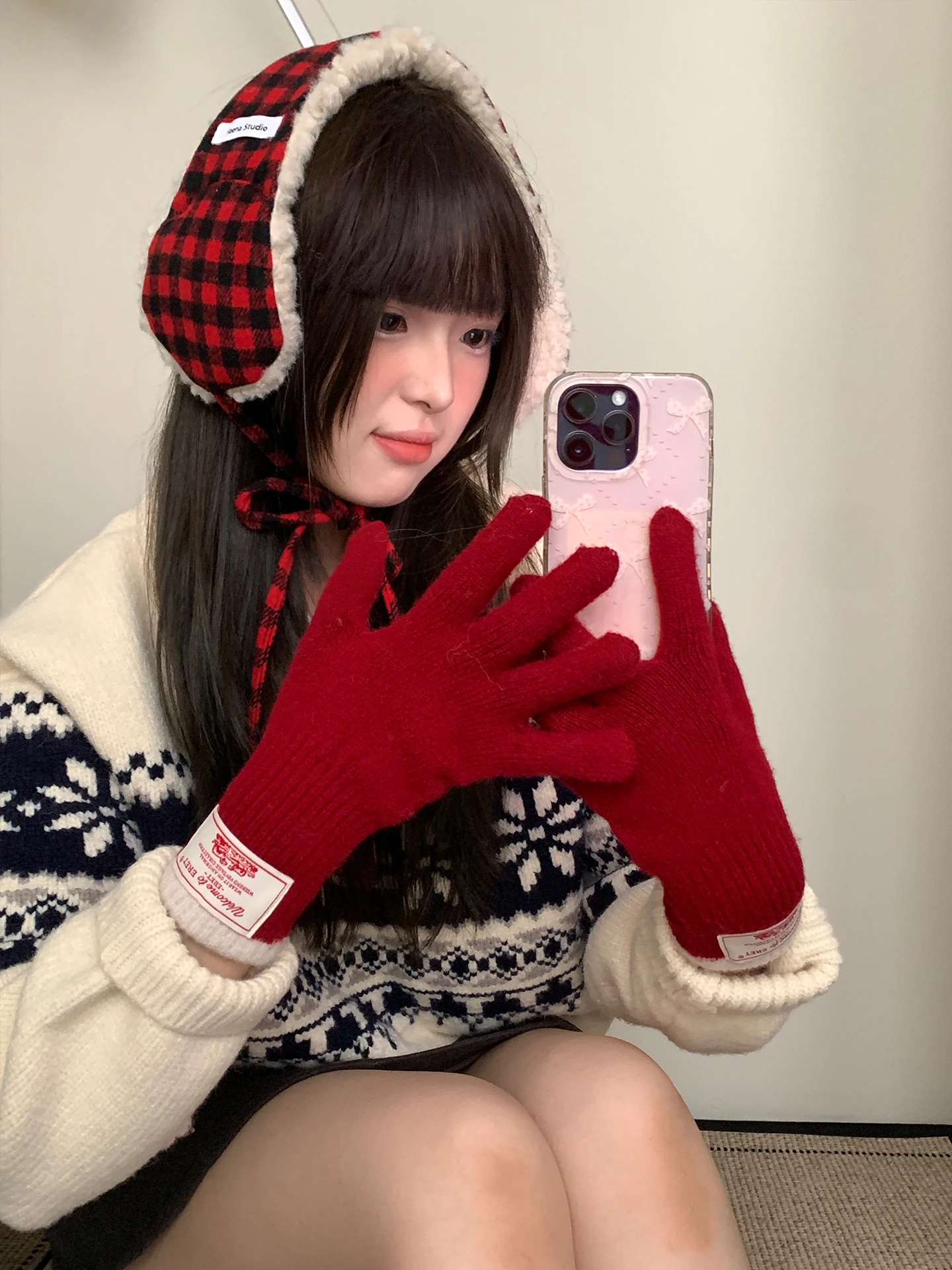 Red Touch Screen Knitted Gloves For Women Autumn And Winter New Anti-Cold And Warm Cycling Separated Fingers Versatile
Red Touch Screen Knitted Gloves For Women Autumn And Winter New Anti-Cold And Warm Cycling Separated Fingers Versatile