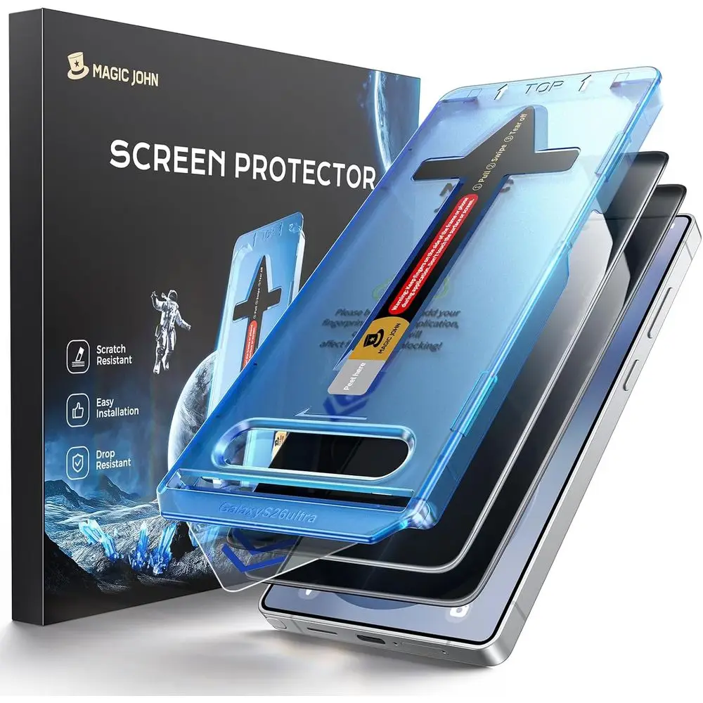 Ultra Privacy Screen Protector for 6.9 Devices, 28° Anti-Spy, Easy Install, Tempered Glass, Fingerprint Unlock, Bubble-Free, Ant
Ultra Privacy Screen Protector for 6.9 Devices, 28° Anti-Spy, Easy Install, Tempered Glass, Fingerprint Unlock, Bubble-Free, Ant