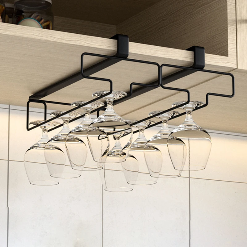 Kitchen and Living Room Punch-free Wine Glass Rack Wine Glass Rack Hanging Storage Rack Kitchen Accessories Cup Holder
Kitchen and Living Room Punch-free Wine Glass Rack Wine Glass Rack Hanging Storage Rack Kitchen Accessories Cup Holder
