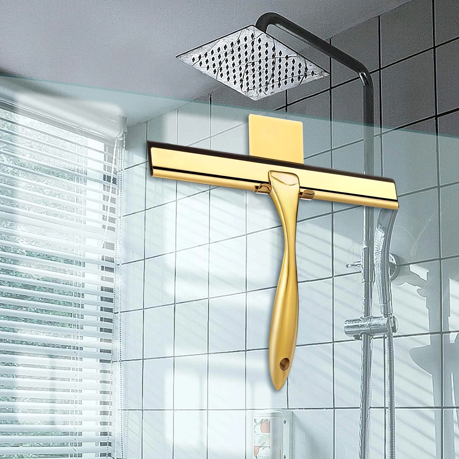 Shower Squeegee Bathroom Mirror Glass Wiper Stainless Steel Window Cleaning For Shower Kitchen Floor Glass Silicone Scraper
Shower Squeegee Bathroom Mirror Glass Wiper Stainless Steel Window Cleaning For Shower Kitchen Floor Glass Silicone Scraper