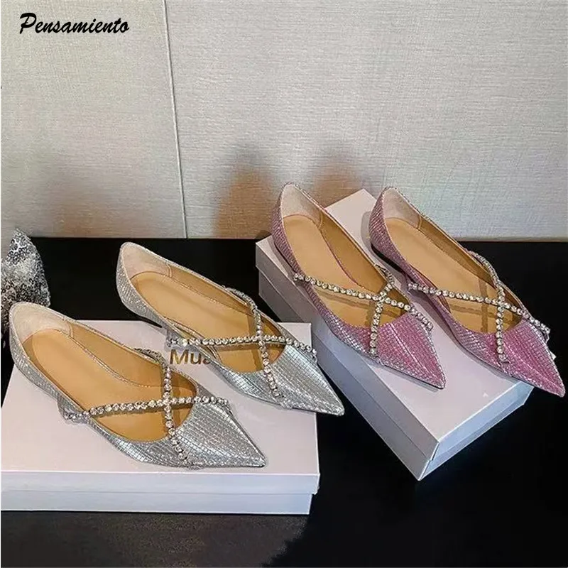 Luxury Sequined Rhinestones Mary Janes Women Flats Pumps Elegant Pointed toe Spring Autumn Shallow Ballet Walking Shoes
Luxury Sequined Rhinestones Mary Janes Women Flats Pumps Elegant Pointed toe Spring Autumn Shallow Ballet Walking Shoes