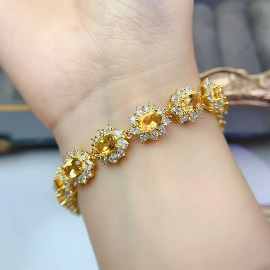 Dazzling 925 Silver Bracelet for Wedding Natural Citrine Bracelet 5mm*7mm 7.7ct Genuine Citrine Silver Jewelry
Dazzling 925 Silver Bracelet for Wedding Natural Citrine Bracelet 5mm*7mm 7.7ct Genuine Citrine Silver Jewelry