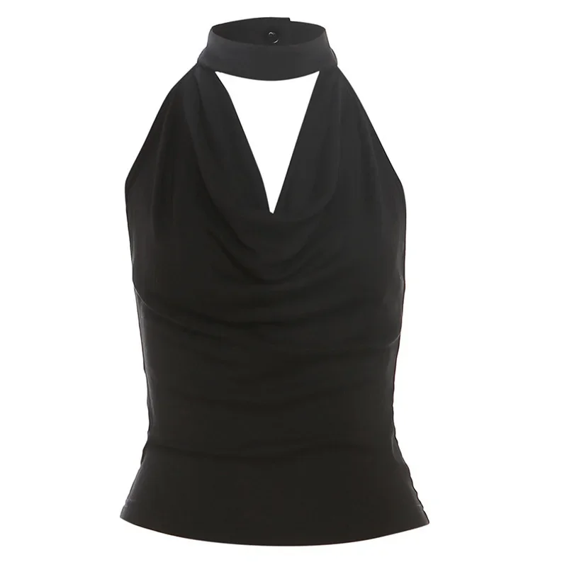 Sexy Backless Slim High Street Fashion Sleeveless Halter Tops Summer Outwear Short Black Camisole Strap Tank Top Women Clothing
Sexy Backless Slim High Street Fashion Sleeveless Halter Tops Summer Outwear Short Black Camisole Strap Tank Top Women Clothing