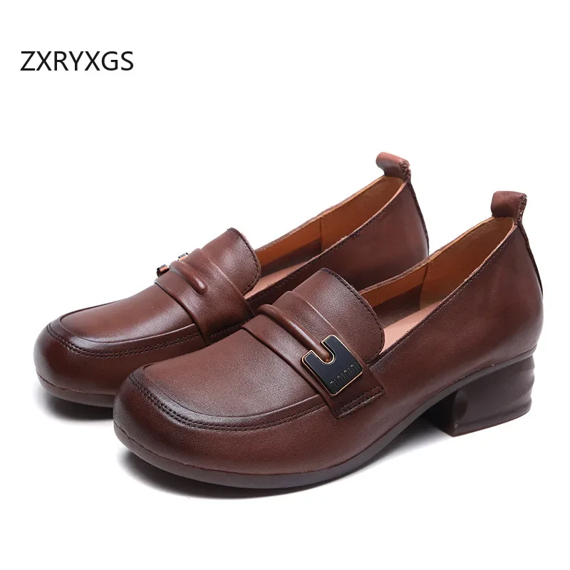 ZXRYXGS Elegant Premium 100% Genuine Leather Shoes Women Mid Heels 2024 New Autumn Soft Sole Comfortable Work Banquet Shoes Tide
ZXRYXGS Elegant Premium 100% Genuine Leather Shoes Women Mid Heels 2024 New Autumn Soft Sole Comfortable Work Banquet Shoes Tide