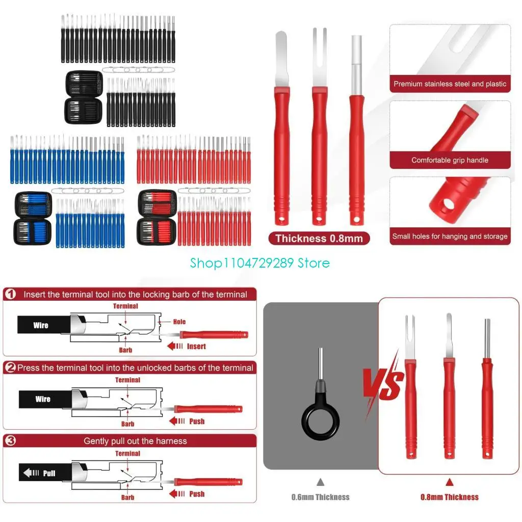 D8KE Universal Electrical Connector Pin Remover Tool for Automotive & Home Appliance
D8KE Universal Electrical Connector Pin Remover Tool for Automotive & Home Appliance