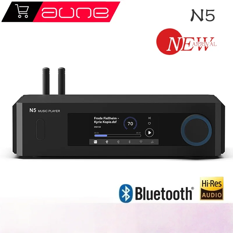 AUNE N5 High-Definition Digital Audio Music Player Network Streaming DSD512 PCM 32bit 768kHz ESS9039Q2M Chip WiFi Bluetooth HiFi
AUNE N5 High-Definition Digital Audio Music Player Network Streaming DSD512 PCM 32bit 768kHz ESS9039Q2M Chip WiFi Bluetooth HiFi
