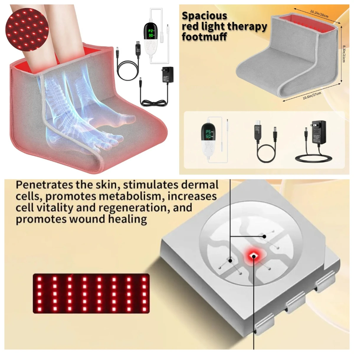 Hot selling:Advanced Red Light Therapy for Feet, 160 LEDs Dual Wavelength with Adjustable Power & Timer for Foot Comfort
Hot selling:Advanced Red Light Therapy for Feet, 160 LEDs Dual Wavelength with Adjustable Power & Timer for Foot Comfort