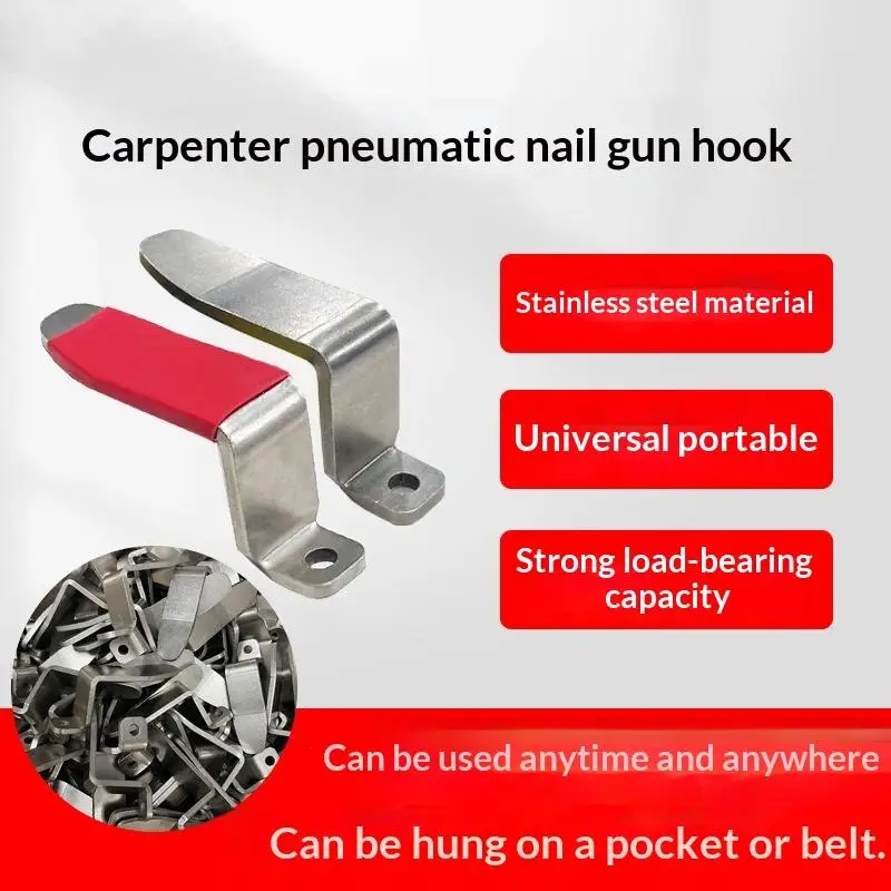 Efficient Storage Air Nail Holder with Hook for a Neat Carpentry Workspace
Efficient Storage Air Nail Holder with Hook for a Neat Carpentry Workspace