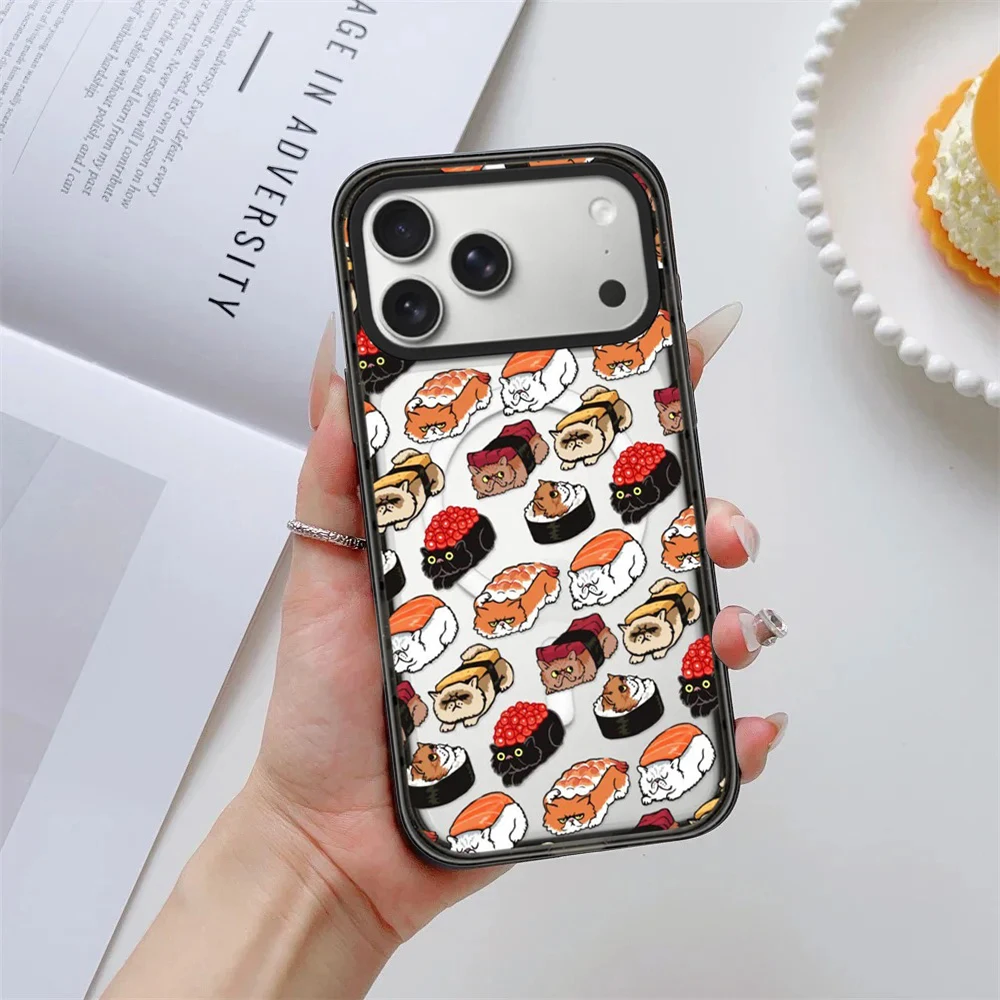 Creative Sushi Impact Black Border Magnetic Cover for IPhone 12 13 14 15 16 17 Pro Max Case for IPhone 17 Air
Creative Sushi Impact Black Border Magnetic Cover for IPhone 12 13 14 15 16 17 Pro Max Case for IPhone 17 Air