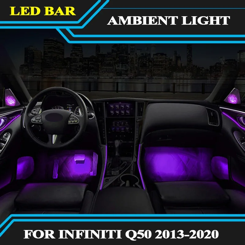 Светодиодный светильник для Infiniti Q50 2013-2020, сменный внутренний декор, модель автомобиля, атмосферная лампа
Светодиодный светильник для Infiniti Q50 2013-2020, сменный внутренний декор, модель автомобиля, атмосферная лампа