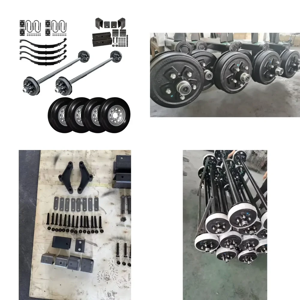 i 2000KG 3500KG 12000lbs RV Camper Horse Trailer Tandem Electric Brake Axle Kit Round Tube square Tube Steel with Wheels &
i 2000KG 3500KG 12000lbs RV Camper Horse Trailer Tandem Electric Brake Axle Kit Round Tube square Tube Steel with Wheels &