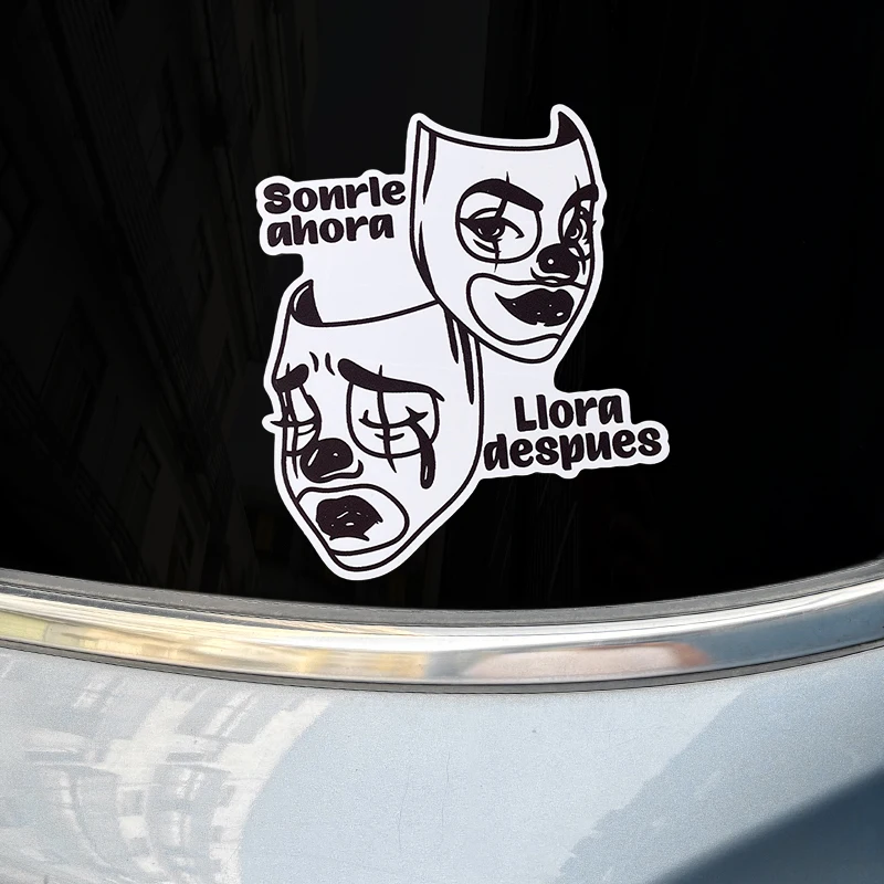 1PC Sonríe Ahora Llora Después Waterproof Sticker Car Window Moto Helmet Decal
1PC Sonríe Ahora Llora Después Waterproof Sticker Car Window Moto Helmet Decal