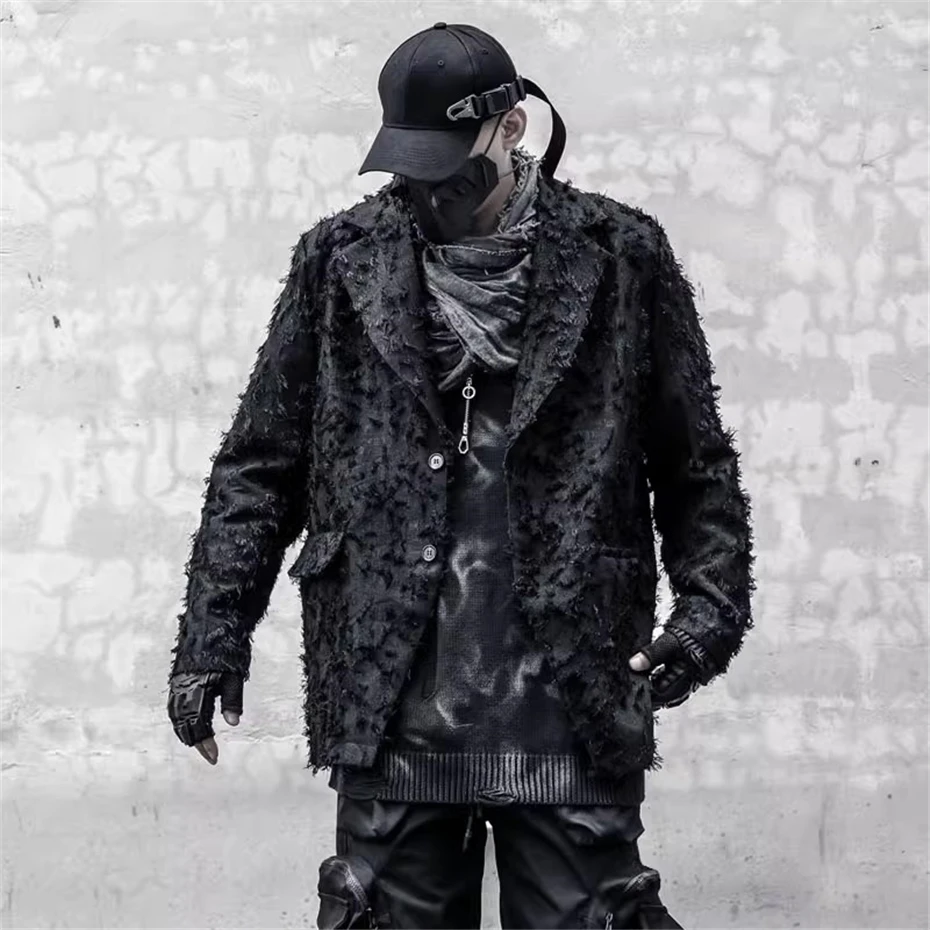 Tactical Mens Suit Jackets Streetwear Hip Hop Punk Y2K Cargo Jackets Men Oversized Harajuku Vintage Raw Edge Suit Coats Male
Tactical Mens Suit Jackets Streetwear Hip Hop Punk Y2K Cargo Jackets Men Oversized Harajuku Vintage Raw Edge Suit Coats Male