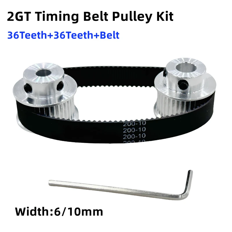 GT2 Timing Belt Pulleys Kit 36 Teeth 1:1 Reduction Ratio Width 6mm/10mm Tensioning Wheel Synchronous 3D Printer Parts 2GT 2M 36T
GT2 Timing Belt Pulleys Kit 36 Teeth 1:1 Reduction Ratio Width 6mm/10mm Tensioning Wheel Synchronous 3D Printer Parts 2GT 2M 36T