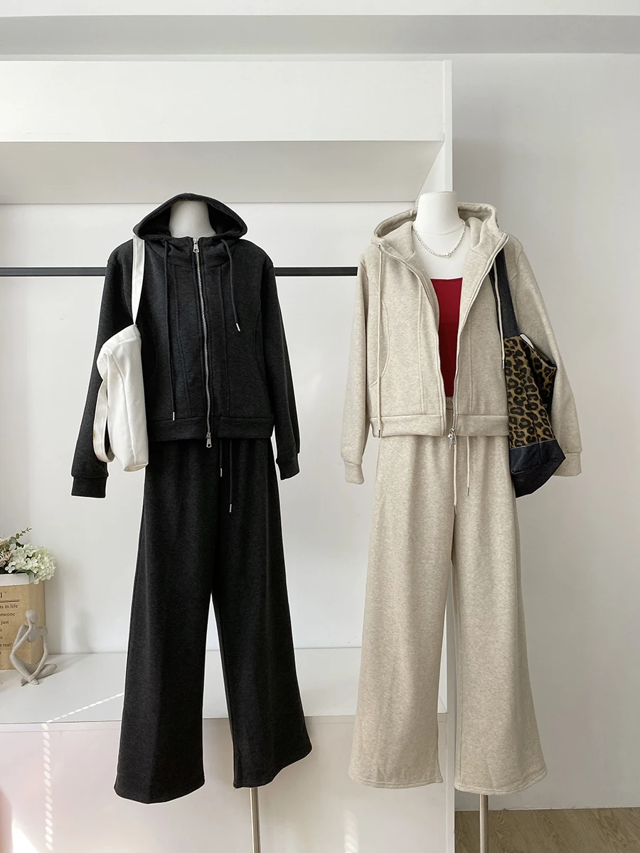 2025 Autumn New Korean Style Commuter Casual Hooded Jacket High Waist Casual Pants Two Piece Set Women Pure Color Fashion
2025 Autumn New Korean Style Commuter Casual Hooded Jacket High Waist Casual Pants Two Piece Set Women Pure Color Fashion