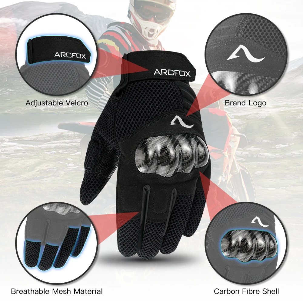 ARCFOX Motorcycle Gloves For Men Bicycle Touchscreen Mesh Breathable Full Finger Guantes Racing Moto Motocross Luvas for KTM
ARCFOX Motorcycle Gloves For Men Bicycle Touchscreen Mesh Breathable Full Finger Guantes Racing Moto Motocross Luvas for KTM