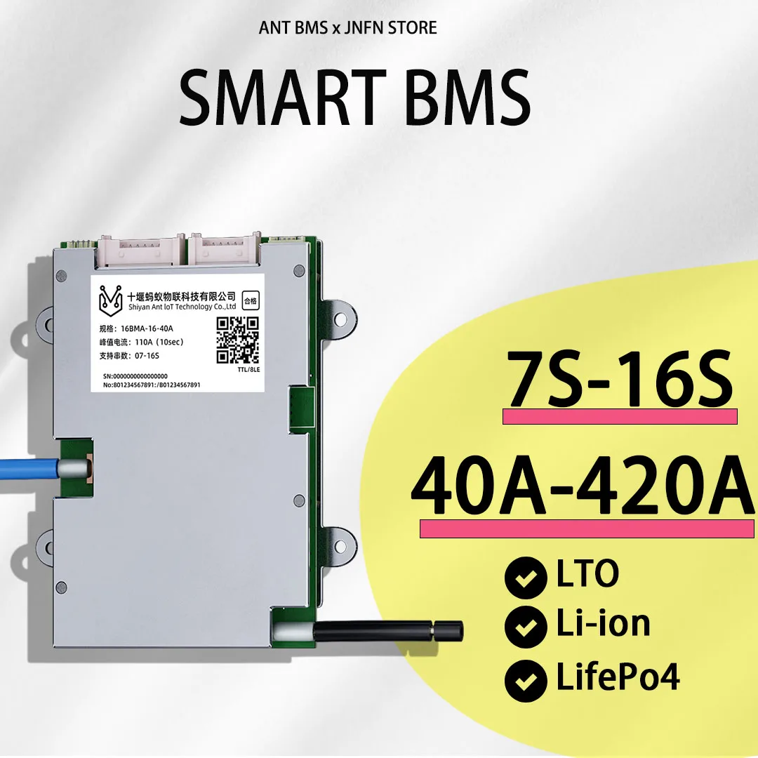 JNFN ANT Smart BMS 10S 36V 16S 48V 13S 7S 8S 24V 12S 14S Литий-ионный аккумулятор Lifepo4 40A 100A 200A 400A для электрического велосипеда электромотоцикл Электросамокат
JNFN ANT Smart BMS 10S 36V 16S 48V 13S 7S 8S 24V 12S 14S Литий-ионный аккумулятор Lifepo4 40A 100A 200A 400A для электрического велосипеда электромотоцикл Электросамокат