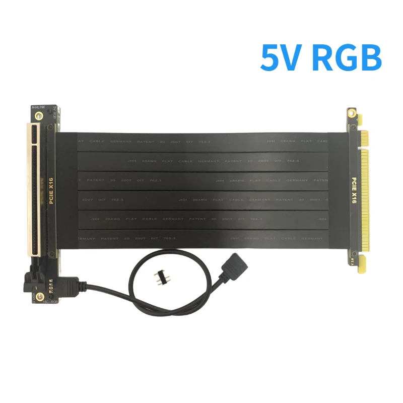 New PCIe X16 Extension Cable Full Speed Riser PCI-E ATX Chassis Graphics Card Vertical Cable With 5V RGB Synchronization Light
New PCIe X16 Extension Cable Full Speed Riser PCI-E ATX Chassis Graphics Card Vertical Cable With 5V RGB Synchronization Light