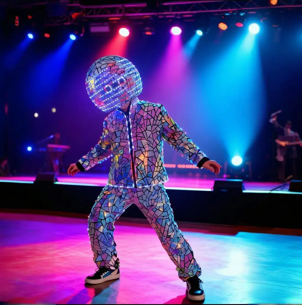 Мужской светящийся костюм-комбинезон с LED-элементами для рейва, дискотеки, киберпанка, Хэллоуина, выступлений в ночном клубе
Мужской светящийся костюм-комбинезон с LED-элементами для рейва, дискотеки, киберпанка, Хэллоуина, выступлений в ночном клубе