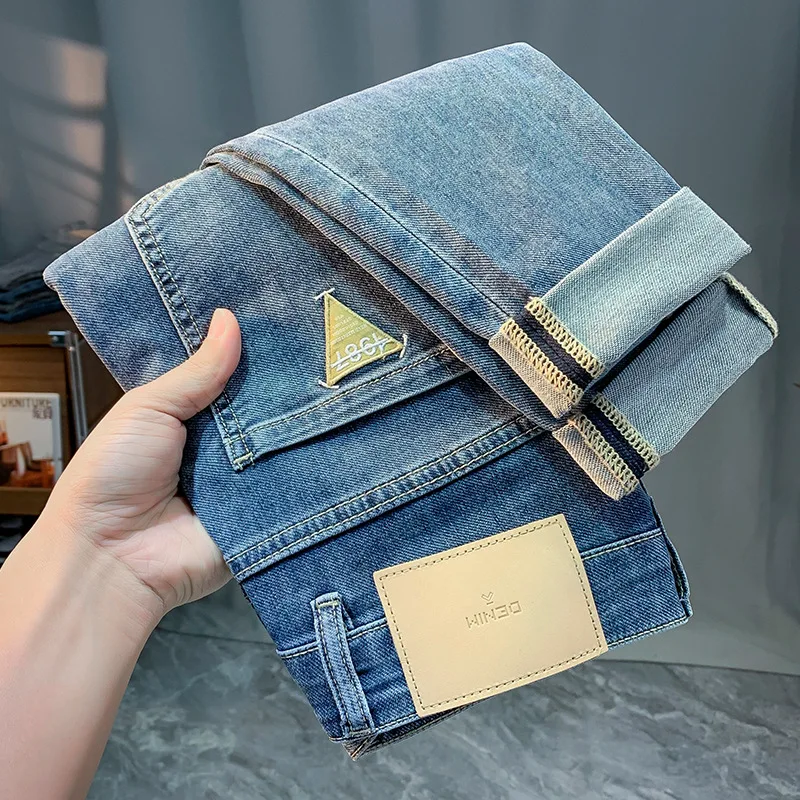 Spring New Jeans Men's 2024 Korean Style Trendy Slim Fit Skinny Pants Stretch Casual All-Matching Washed Trousers
Spring New Jeans Men's 2024 Korean Style Trendy Slim Fit Skinny Pants Stretch Casual All-Matching Washed Trousers