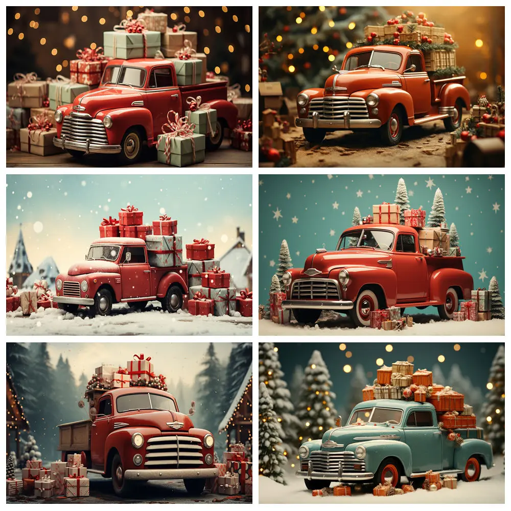 Christmas Red Car Photography Background Winter Snow Gifts Kids Party Holiday Decorations Family Portrait Photo Backdrops Studio
Christmas Red Car Photography Background Winter Snow Gifts Kids Party Holiday Decorations Family Portrait Photo Backdrops Studio