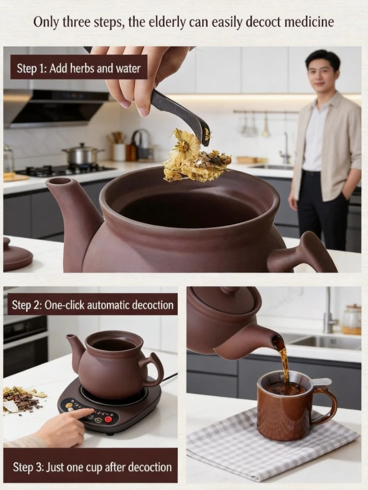 Purple Sand Electric Herbal Pot Household Automatic Chinese Medicine Decoction Kettle
Purple Sand Electric Herbal Pot Household Automatic Chinese Medicine Decoction Kettle