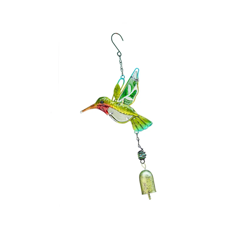 Glazed Iron Glass Hummingbird Wind Chimes Green Blue Colors Stained Glass Ornament For Window Outdoor Garden Hanging Decoration
Glazed Iron Glass Hummingbird Wind Chimes Green Blue Colors Stained Glass Ornament For Window Outdoor Garden Hanging Decoration