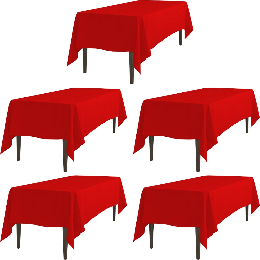 5 PCS 60x126 Inch Rectangular Tablecloths – Fits 8ft Tables – Stain & Wrinkle Resistant, Machine Washable Polyester – Bright Festive Colors for Wedding Decor, Baby Shower Decor, Holiday Party Supplies & Kitchen Decor Accessories
5 PCS 60x126 Inch Rectangular Tablecloths – Fits 8ft Tables – Stain & Wrinkle Resistant, Machine Washable Polyester – Bright Festive Colors for Wedding Decor, Baby Shower Decor, Holiday Party Supplies & Kitchen Decor Accessories