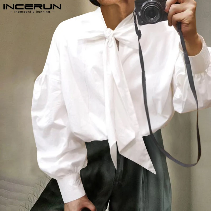 INCERUN Men Casual Shirt Solid Color Stand Collar Lace Up Loose Fashion Men Clothing 2025 Streetwear Puff Long Sleeve Camisas
INCERUN Men Casual Shirt Solid Color Stand Collar Lace Up Loose Fashion Men Clothing 2025 Streetwear Puff Long Sleeve Camisas