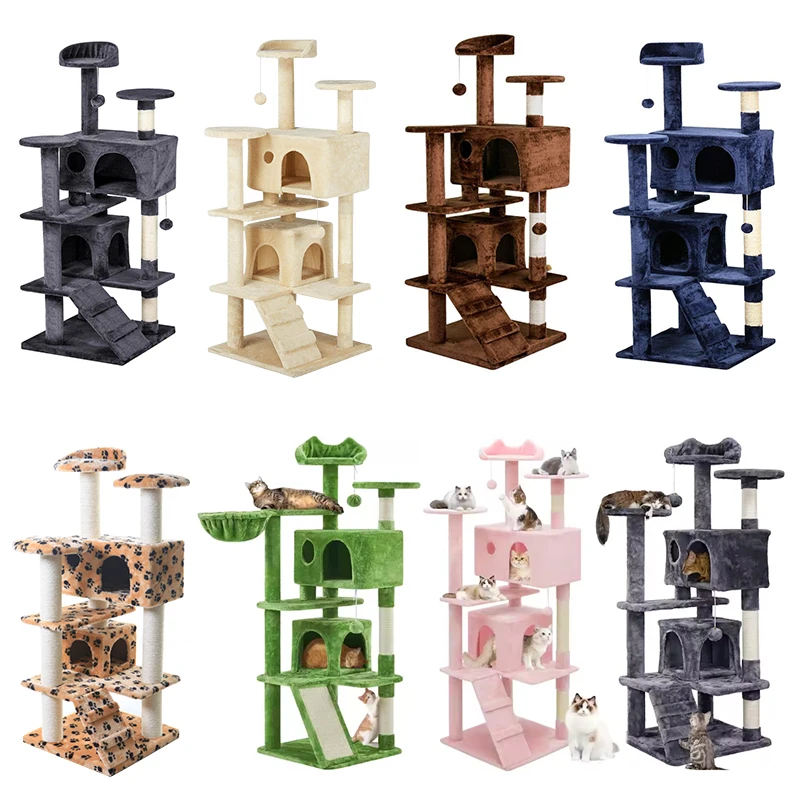 High Quality Wood Velvet Cat Tree 4+ Levels Adjustable Height Durable Multi-Level Indoor Cat Condo Scratching Posts
High Quality Wood Velvet Cat Tree 4+ Levels Adjustable Height Durable Multi-Level Indoor Cat Condo Scratching Posts