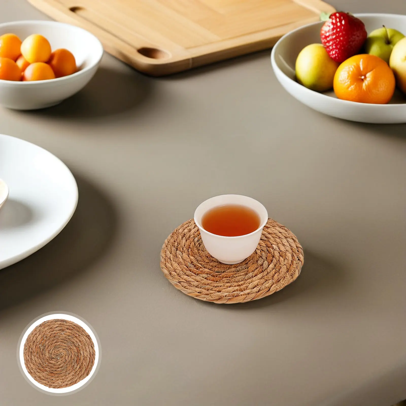 4Pcs Round Handwoven Seagrass Placemats Heat Insulation Antislip Rattan Coasters Kitchen Dining Table Mats Rustic Hot Dish
4Pcs Round Handwoven Seagrass Placemats Heat Insulation Antislip Rattan Coasters Kitchen Dining Table Mats Rustic Hot Dish