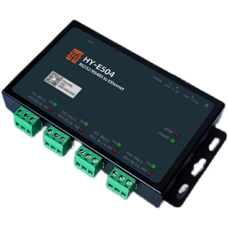 HY-E504 Serial Server Industrial RS485 Serial to Ethernet Port Module Modbusr Rtu to TcpRS232
HY-E504 Serial Server Industrial RS485 Serial to Ethernet Port Module Modbusr Rtu to TcpRS232