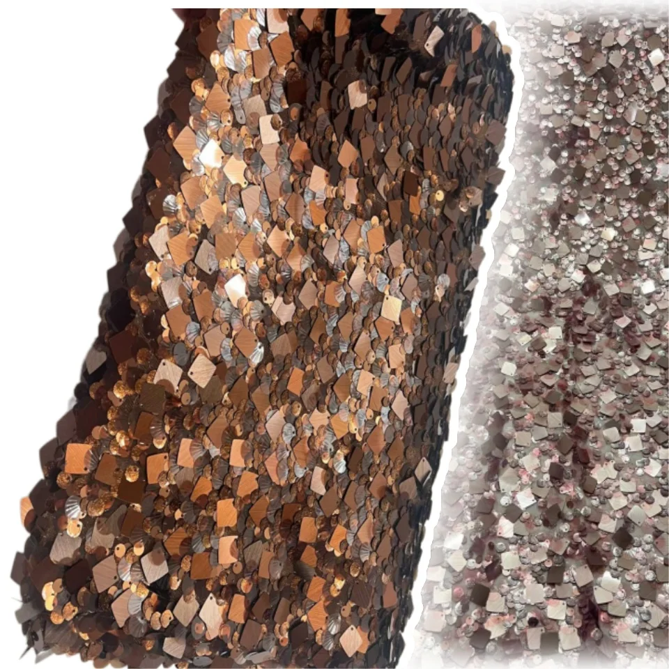 French Mesh Beaded Lace Fabric 5 Yards High Quality African Nigerian Sequins Lace For Women Wedding Party Dress Sewing 2608
French Mesh Beaded Lace Fabric 5 Yards High Quality African Nigerian Sequins Lace For Women Wedding Party Dress Sewing 2608