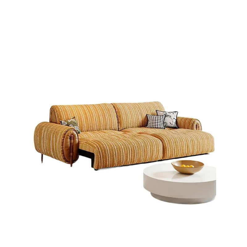 Electric multi-functional fabric sofa bed, retractable medium and ancient style small apartment in the living room, dopamine
Electric multi-functional fabric sofa bed, retractable medium and ancient style small apartment in the living room, dopamine