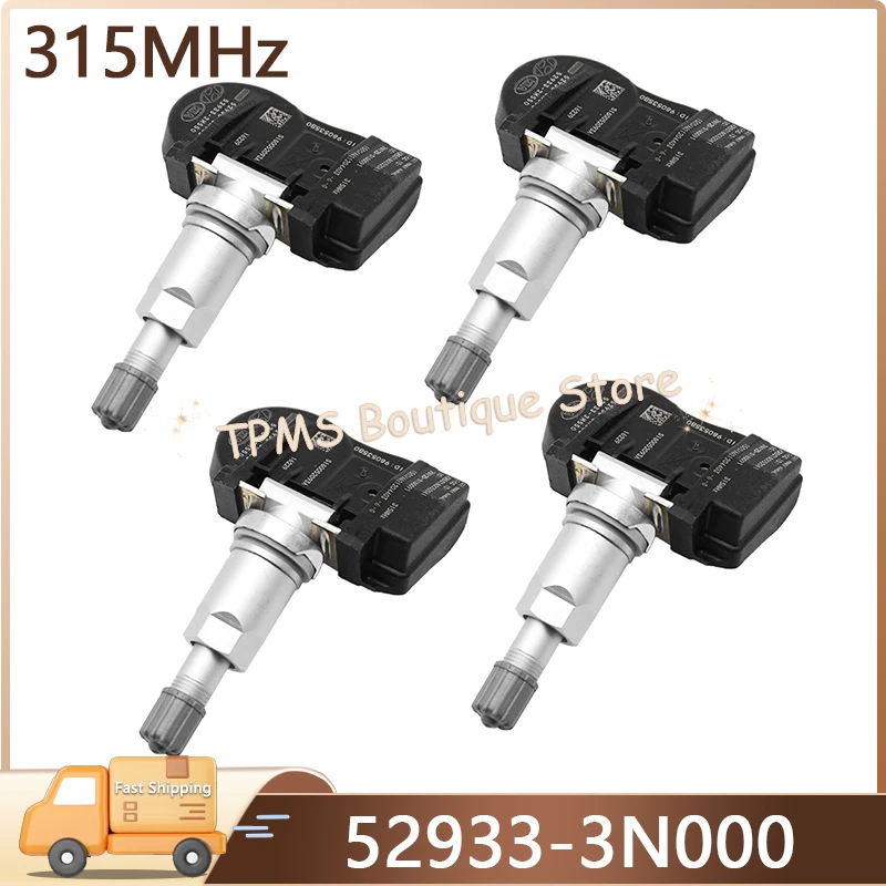 TPMS Tire Pressure Monitor System 52933-3N000 For Hyundai Accent Sonata 2011-2016 4pcs 315MHz TPMS Sensor 529333N000
TPMS Tire Pressure Monitor System 52933-3N000 For Hyundai Accent Sonata 2011-2016 4pcs 315MHz TPMS Sensor 529333N000