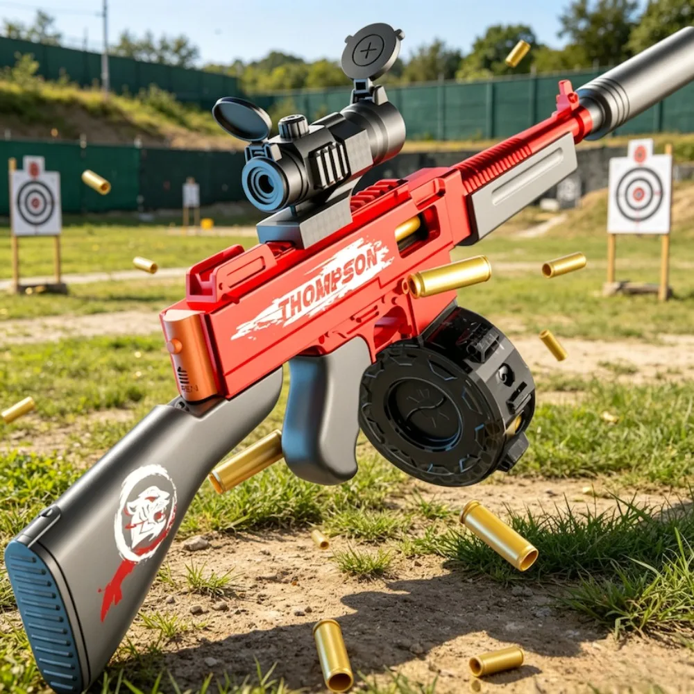 Electric Thomson Shell Throwing EVA Soft Bullet Toy Gun Submachine Gun Model Outdoor CS Shooting Games Christmas Gift
Electric Thomson Shell Throwing EVA Soft Bullet Toy Gun Submachine Gun Model Outdoor CS Shooting Games Christmas Gift