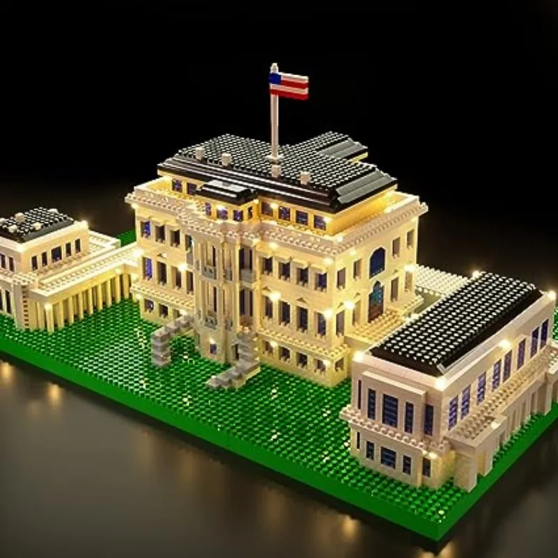 White House, Miniature Building Blocks, Collector's Model Set, Living Room Decoration Building Blocks, Splicing, Christmas
White House, Miniature Building Blocks, Collector's Model Set, Living Room Decoration Building Blocks, Splicing, Christmas