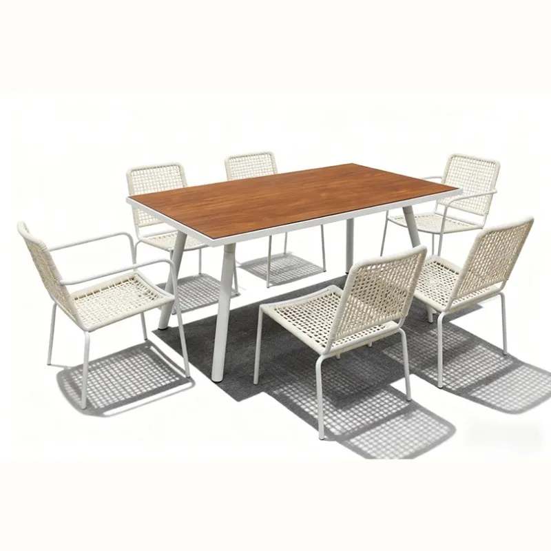 Patio Garden Furniture 6-8 Seat Dining Set Stack PE Rattan Chair with Plastic Wood Table
Patio Garden Furniture 6-8 Seat Dining Set Stack PE Rattan Chair with Plastic Wood Table
