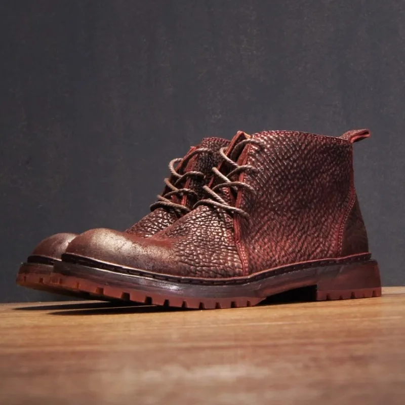 Premium Motorcycle Boots Men Outdoor Work Shoes Genuine Leather Handmade Retro Short Boots Non-slip Wear-resistant Desert Boots
Premium Motorcycle Boots Men Outdoor Work Shoes Genuine Leather Handmade Retro Short Boots Non-slip Wear-resistant Desert Boots