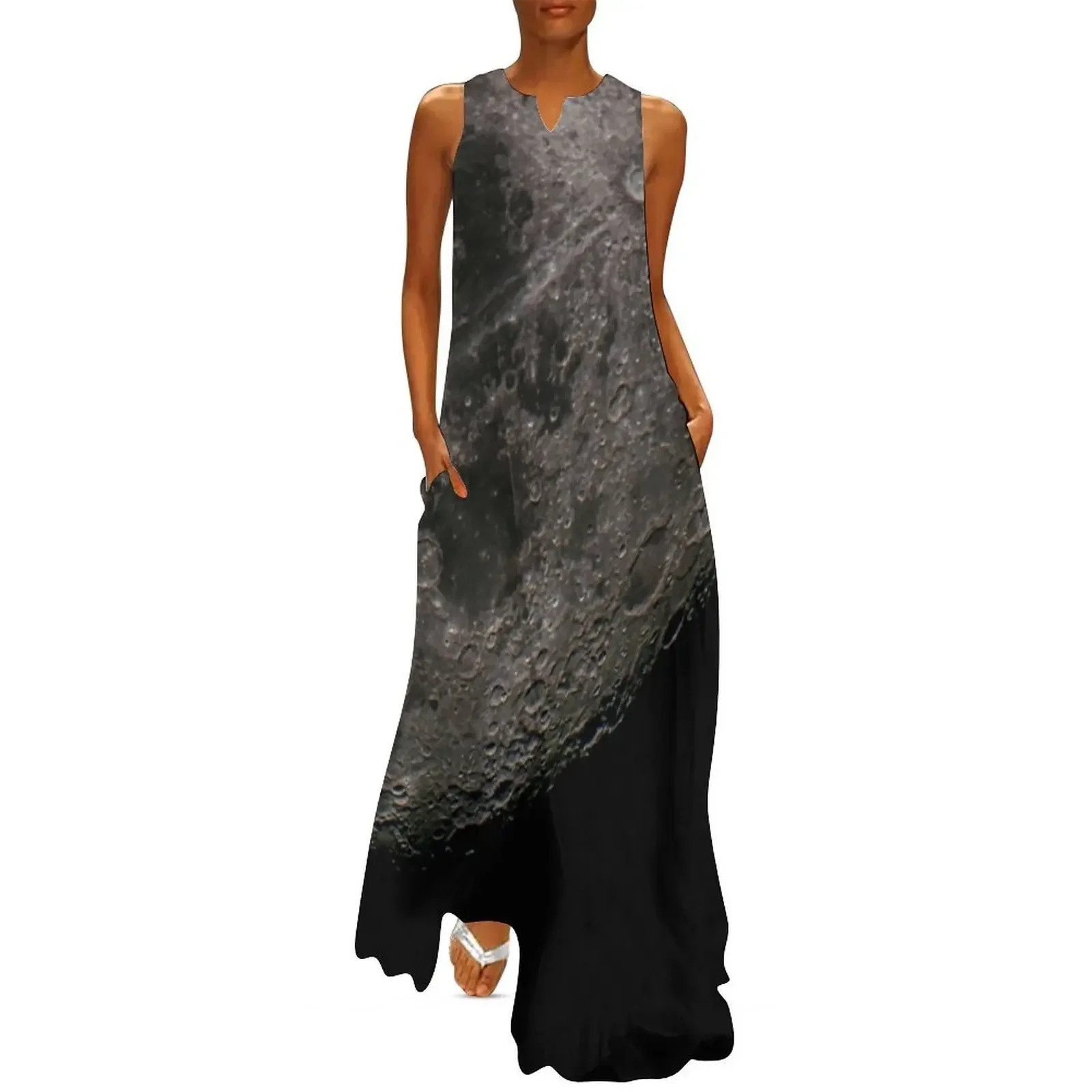 Close up view of the moon's lunar surface and its craters Long Dress dress summer summer dresses women 2025 Dress
Close up view of the moon's lunar surface and its craters Long Dress dress summer summer dresses women 2025 Dress