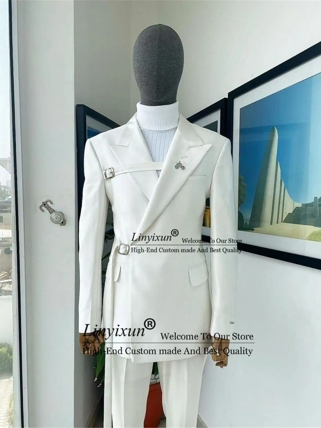 Fashion Men Suits For Wedding 2 Pieces Sets Groom Tuxedos Slim Fit Groomemen Prom Blazer Business Costume Homme Pour Mariage
Fashion Men Suits For Wedding 2 Pieces Sets Groom Tuxedos Slim Fit Groomemen Prom Blazer Business Costume Homme Pour Mariage