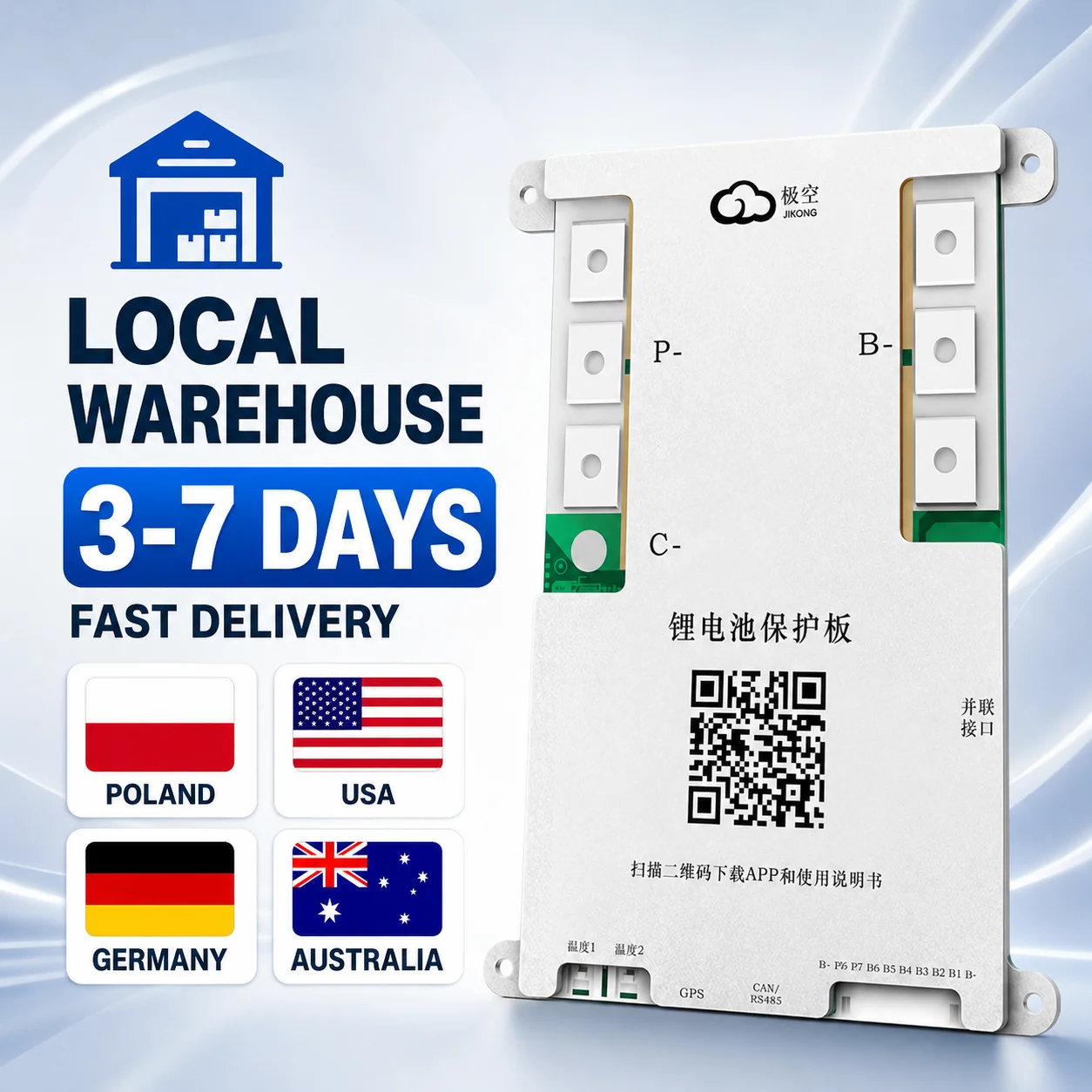 Multi-Series LiFePO4 Li-Ion LTO BMS 8S-24S 60A-600A Active Balance JIKONG Smart Battery Management System PB2A16S20P
Multi-Series LiFePO4 Li-Ion LTO BMS 8S-24S 60A-600A Active Balance JIKONG Smart Battery Management System PB2A16S20P