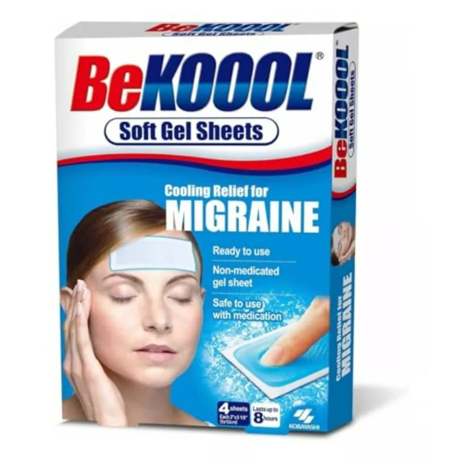 Be Koool Cooling Relief for Migraine, Soft Gel Sheets, 4 Sheets Pack of 4
Be Koool Cooling Relief for Migraine, Soft Gel Sheets, 4 Sheets Pack of 4