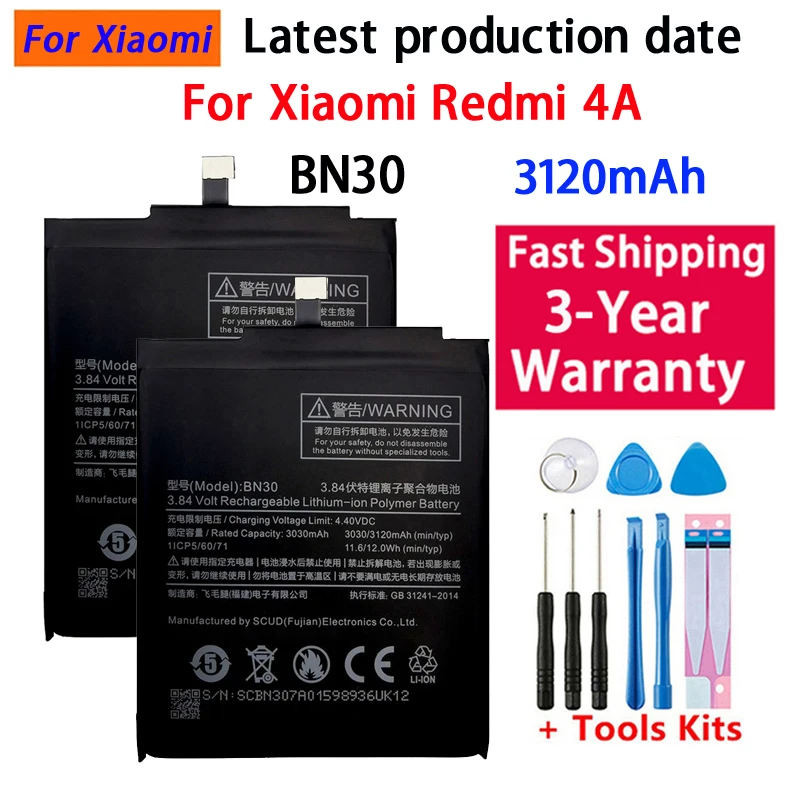 100% high quality Battery BN30 For Xiaomi Redmi 4A Redrice Hongmi 4A Mobile Phone Bateria Batteries
100% high quality Battery BN30 For Xiaomi Redmi 4A Redrice Hongmi 4A Mobile Phone Bateria Batteries