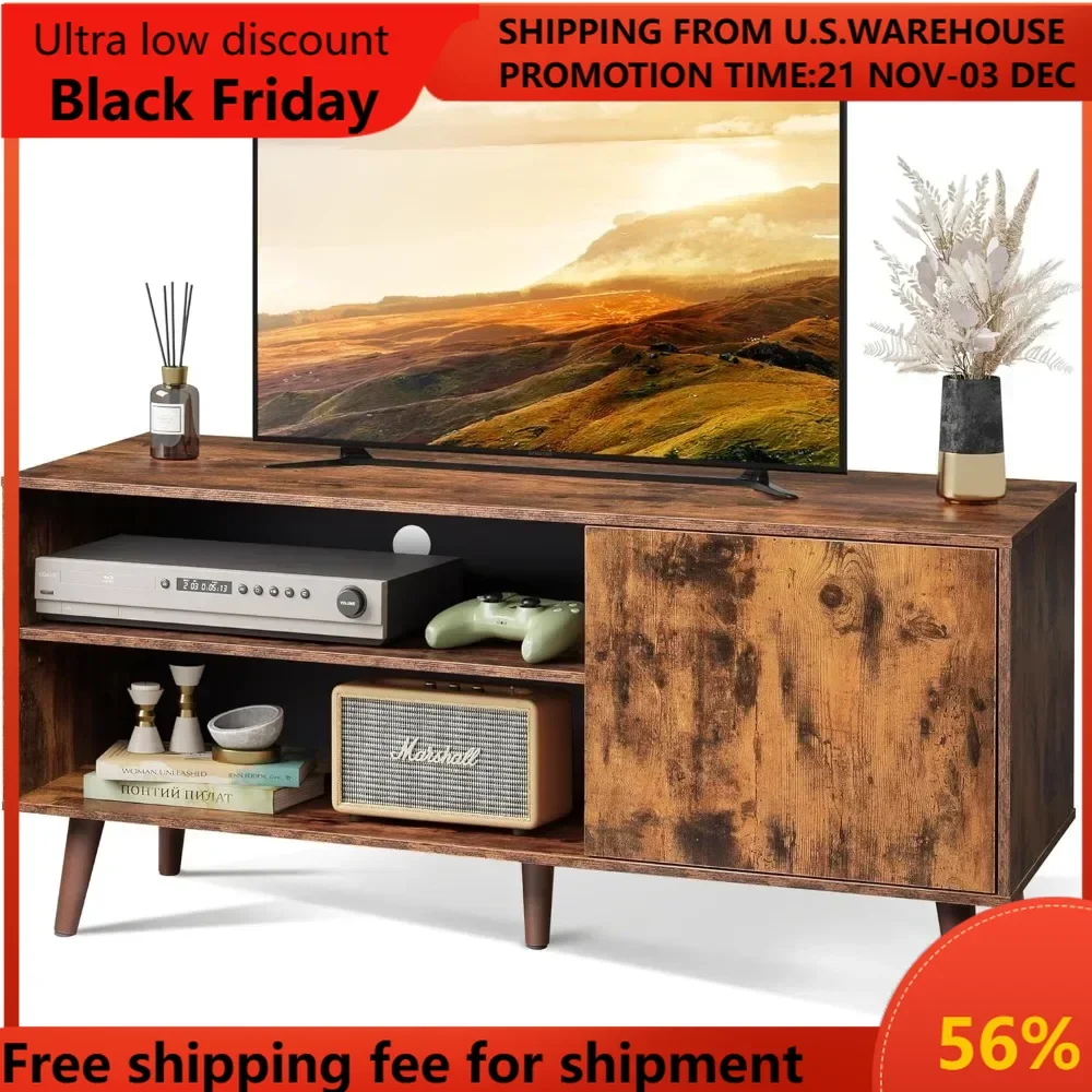 TV Stand for 55 Inch TVs, Entertainment Center with Storage Cabinet, Mid-Century TV Stands for Living Room and Bedroom
TV Stand for 55 Inch TVs, Entertainment Center with Storage Cabinet, Mid-Century TV Stands for Living Room and Bedroom