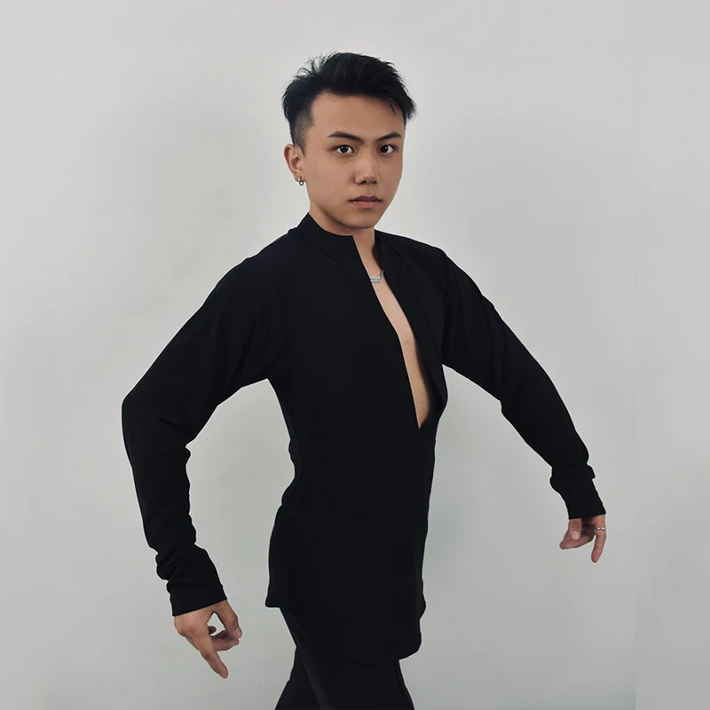 V-neck Latin Dance Shirt Men Ballroom Practice Wear Stage Performance Costume Long Sleeve Tango Dancewear Modern Clothing JL4493
V-neck Latin Dance Shirt Men Ballroom Practice Wear Stage Performance Costume Long Sleeve Tango Dancewear Modern Clothing JL4493
