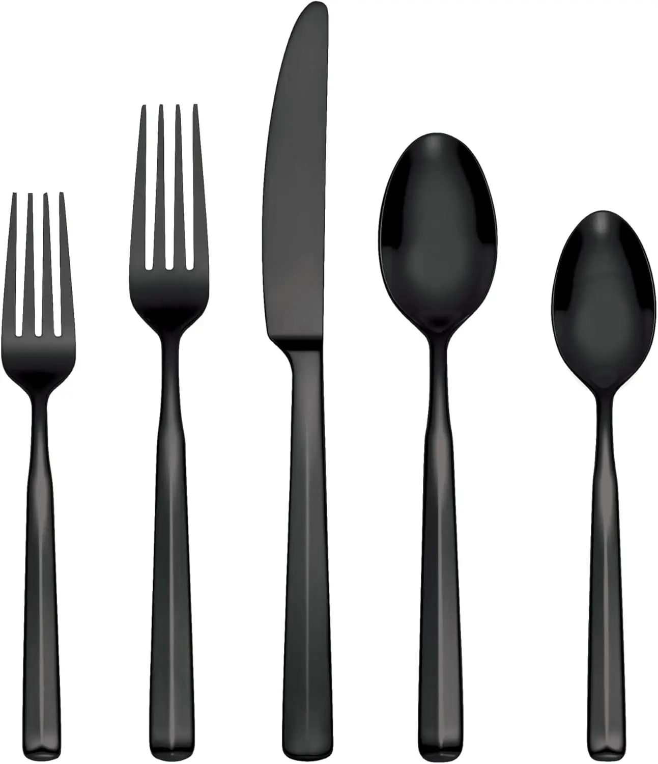 20-Piece Flatware Set, Ryder Satin Black 18/0 Stainless Steel, Dishwasher Safe Cutlery Set for 4
20-Piece Flatware Set, Ryder Satin Black 18/0 Stainless Steel, Dishwasher Safe Cutlery Set for 4