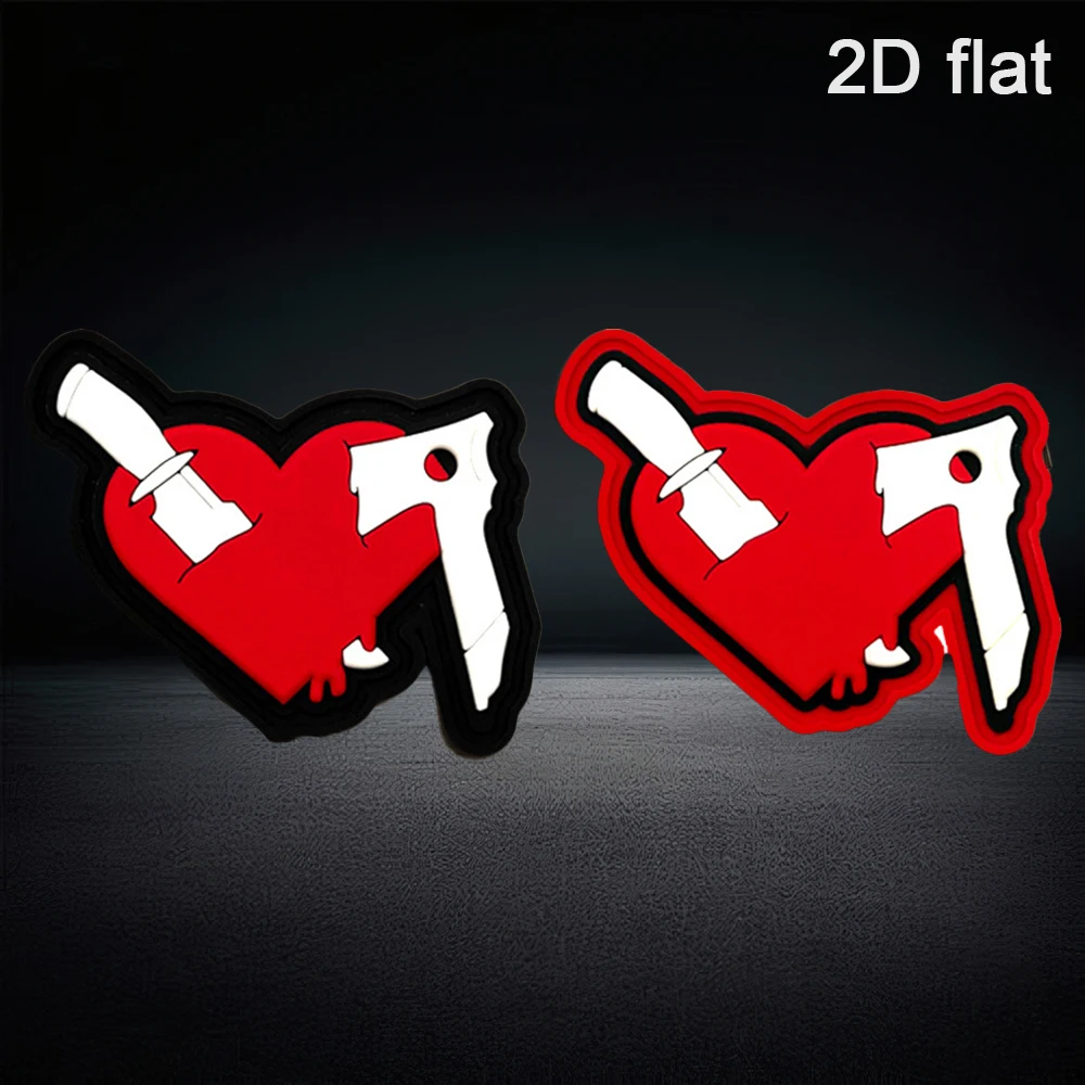 2D PVC "Stabbed Heart" with Axe & Knife Tactical Morale Patch Rubber Badge
2D PVC "Stabbed Heart" with Axe & Knife Tactical Morale Patch Rubber Badge