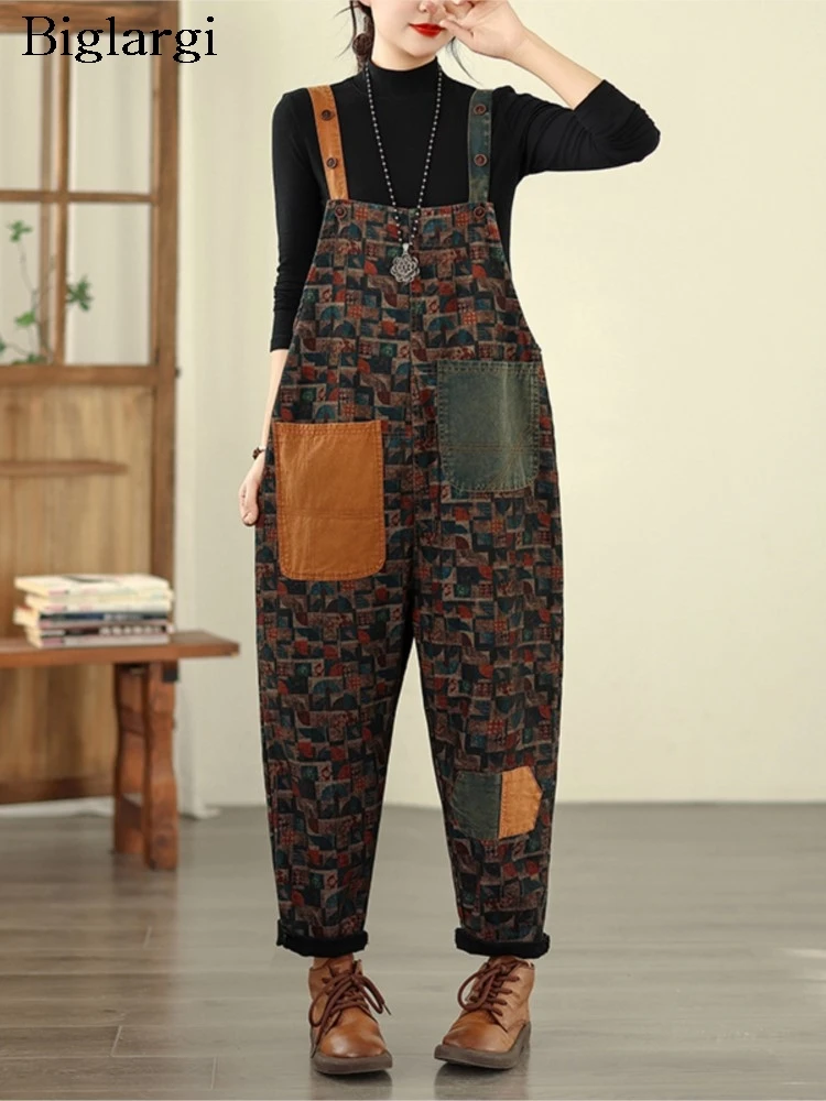 Женские джинсовые комбинезоны оверсайз в стиле ретро с цветочным принтом, модные свободные повседневные джинсовые комбинезоны с высокой талией
Женские джинсовые комбинезоны оверсайз в стиле ретро с цветочным принтом, модные свободные повседневные джинсовые комбинезоны с высокой талией